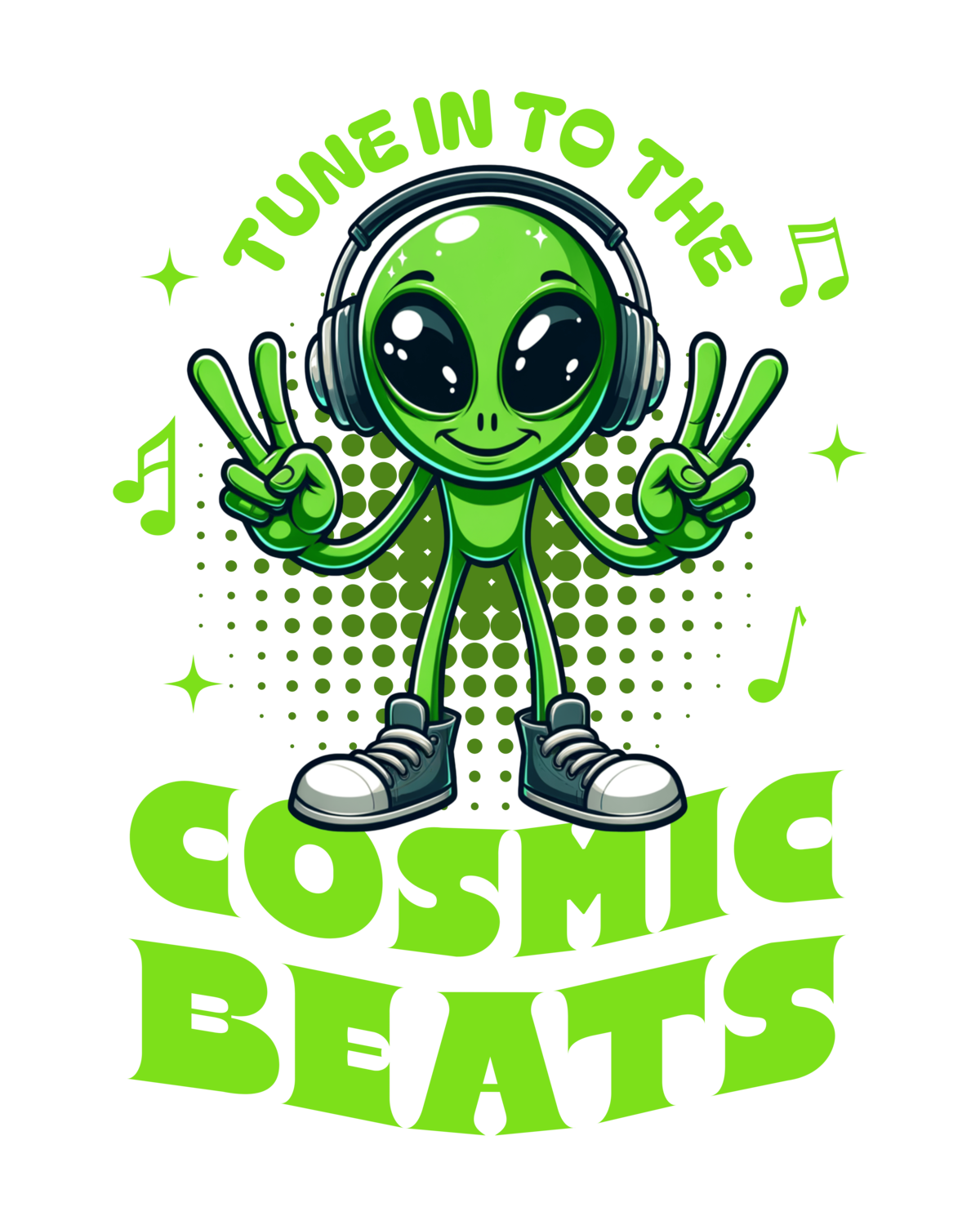 Alien Headphones Music Cosmic Beats Y2k